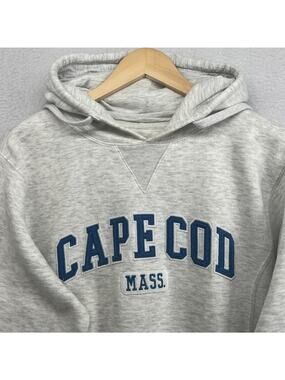 CAPE COD Hoodie Mens S CUFFYS Mass Chatham Nantucket Pullover Fleece Gray